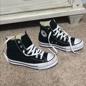 Converse Black High-Top Sneakers, size 3.5 kid